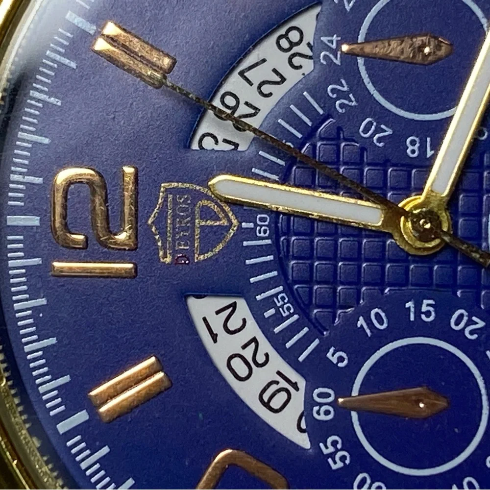 Gold style and Blue Men's Watch